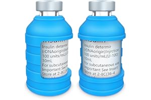 ‎MEDMAX MEDMAX Insulin Fläschchen Schutzhülle für Diabetiker, 2 Stück Silikon Hülle Schutzhülle zum Schutz Ihrer Insulinflasche vor dem Brechen, kompatibel mit die meisten 10-ml-Insulinflaschen (Kurz,Blau)