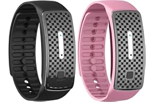 NIMEDALA Bracelet Ultrasons Minceur,Bracelet Josfit à Ultrasons Pour Maigrir,Réglable&Unisexué (Black+Pink)