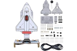PEMENOL Zestaw do lutowania dla dorosłych z czterema efektami świetlnymi, odliczaniem i efektami dźwiękowymi, zestaw do montażu elektroniki, zestaw dekoracyjny do nauki lutowania, elektroniczny zestaw