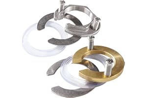 Lyeteung 2 Pièces 31mm Kit D'écrou de Fixation de Robinet, Kit de Fixation de Robinet Monobloc, pour Robinets D'eau Chaude et Froide Dans Les Lavabos de Cuisine, Laiton et Acier Inoxydable