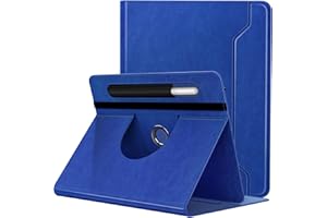 TiMOVO Custodia Universale per Tablet da 9-11 inch, Cover Protettiva con Supporto Girevole a 360 Gradi e Tasca per Penna per Tablet Schermo Tattile Android da 9 10 10.1 Inch, Blu Brillante