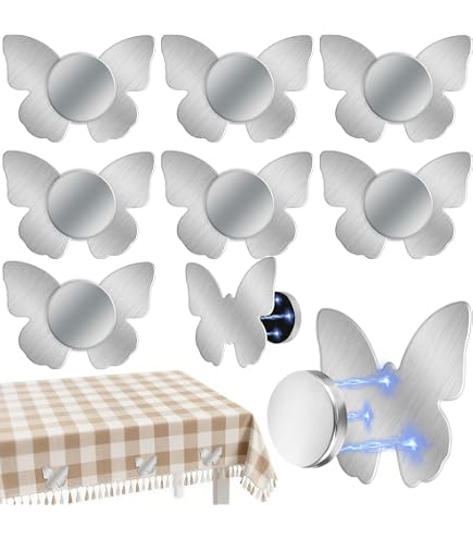 10 Poids Pour Nappe Magnétiques Extra Lourds - Lestage Tables Extérieur, Rideaux, Pique-nique - Acier Inoxydable