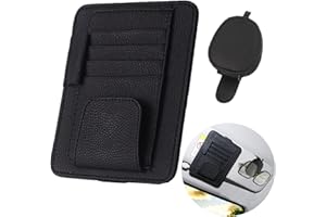 BDSHUNBF 2 Pcs Sunglasses Holder for Car, Car Sun Visor Organizer, Sunglasses Clip for Car Visor, Auto Interior Accessories, Ticket Card Clip for Car, for License, Document, Sunglasses (Black)