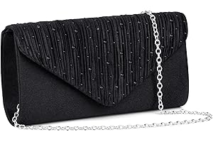 OSDUE Kettentasche, Clutch Damen, Glitzer Abendtasche, Elegante Envelope Tasche Kettentasche Schultertaschen für Hochzeit Party Freizeit Date