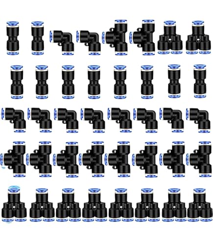 5 Raccordi Rapid Per Aria 6mm - Raccordi A Push Per Tubi | Ottone Nichelato Per Collegamenti Pneumatici - Foto 8