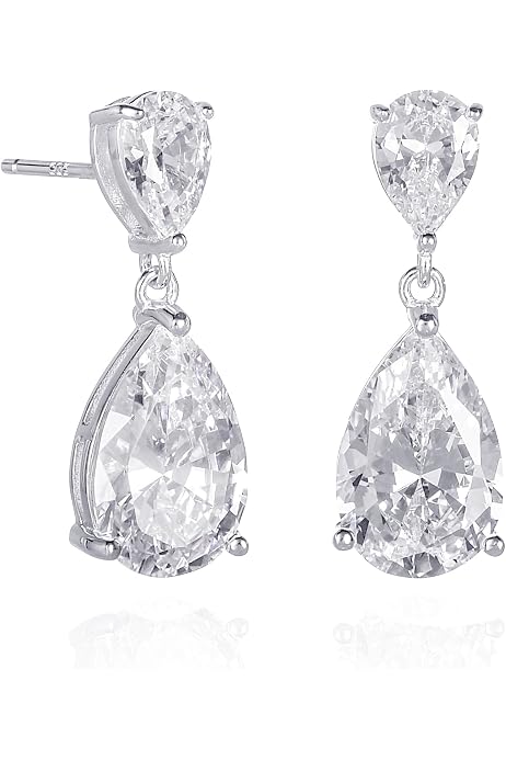 Boucles D'oreilles En Argent 925 Avec Diamant Simulé - Bellitia Jewelry - 5mm/6mm - Plaqué Or, Or Rose Ou Platine - 9