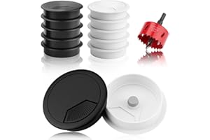 TXXATX 12 sztuk biurka 60 mm przelotki kablowe z końcówkami 60 mm przelotka do biurka biały/czarny przepustka na biurko biurko biurko blaty do biura biura domowego biura