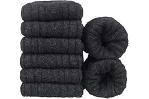 YSense Beau 6 par męskich skarpet z wełny merynosów, zimowe, termiczne, miękkie, klasyczne, grube, biznesowe, grube, oddychające, premium skarpety turystyczne, odprowadzające pot, lekkie, wełniane,