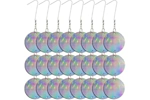 EONBES Hängende Vogelabwehr, holographische reflektierende Vogelschreckscheiben für Spechte und Tauben, Vogelreflektoren-Abschrecker, Vögel fernhalten, 24 runde Scheiben