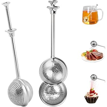 Set 2 Cucchiai Per Assenzio In Acciaio Inox 304 – Filtranti E Multiuso – Filtro Da Tè E Caffè – Strumento Bar - 2