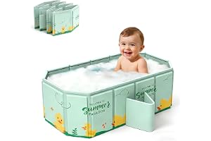 Lafisun Babybadkar vikbart, bärbart babybadkar, stort babybadkar i 0–8 år, integrerat badkar med dräneringsskruv, duschkar 78 x 45 x 30 cm