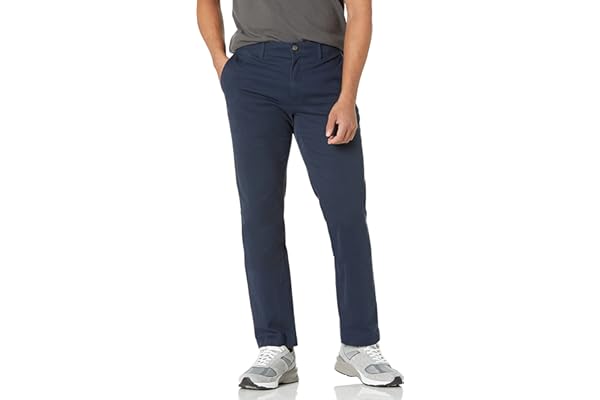 Amazon Essentials Hombre Pantalones Chinos de Pitillo, elásticos, Informales