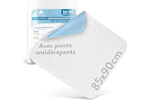 Harmony Care® Inkontinenzunterlage waschbar 85x90 cm [mit Anti-Rutsch-Noppen] - 1x rutschfeste Inkontinenzauflage - atmungsaktive Inkontinenz Bettunterlage
