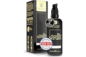 ‎KAPUA NATURALS BIO Niacinamide Serum hochdosiert 100ml • 10% Niacinamide + 1% Zink • Verkleinert Poren ✓ verringert Flecken ✓ ebenes Hautbild ✓ gegen Pickel, Entzündungen & Rötungen ✓ Naturkosmetik Made in Germany