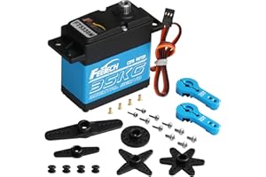 Yusvwkj 35KG Digital Servo High Torque Waterproof Full Metal Gear and Stainless Steel Gear Coreless Motor With 25T Arm for Robotic DIY, RC Car Angle 180 (FT5330M)