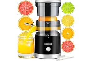 DUSENHO Zitronenpresse Elektrisch Orangenpresse Saftpresse Elektrisch Zitruspresse Tragbare USB-Aufladung Juicer Entsafter für Orange, Zitronen, Zitrusfrüchte