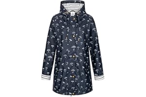 Ankerglut Damen Friesennerz Regenmantel Kapuze Gefüttert Wasserdicht Wetterfest Übergangsjacke #Ankerglutbucht Regenjacke