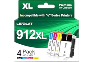 LOFBLAT 912 912XL Cartucce Compatibili per HP 912 XL Multipack per HP OfficeJet 8012 8010 8015 8014 8017 OfficeJet Pro 8022 8023 8024 8025 8020 8030 (Nero Ciano Giallo Magenta, 4-Pack)