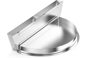 onlyfire Barquette avec Réservoirs d'eau Amovibles et Séparateur de Charbon de Bois, Bacs D'égouttement pour Weber 57cm Barbecue à Charbon, Acier Inoxydable, pour Barbecue et Fumée