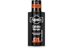 ‎ALPECIN Alpecin Black Szampon kofeinowy z nowym zapachem 1x250ml | Zapobiega i redukuje wypadanie włosów | Pielęgnacja włosów dla mężczyzn Made in Germany