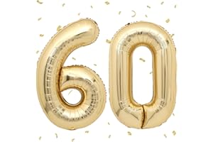 UDRKFOPK Weißgold Luftballon 60,Zahlen Luftballon Weißgold,40 Zoll Weißgold Folienballon 60,Weißgold Zahlenballon 60 Helium Ballon Luftballon 60 Geburtstag für Geburtstagsdeko Frau Mann Jubiläum Party Deko