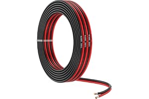 MMOBIEL 16 AWG Elektrisk Kabel Parallell – 16 Gauge 10m / 32.8ft - Förtennad Kopparkabel - 2-Ledartråd för Bilkabel - Ledstri