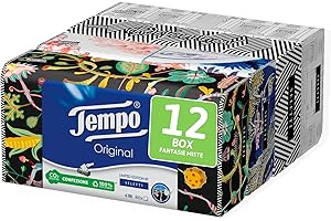 Tempo pañuelos Box Original pañuelos – paquete de 12 Box de 80 Pañuelos (3 gráficas Diesel)