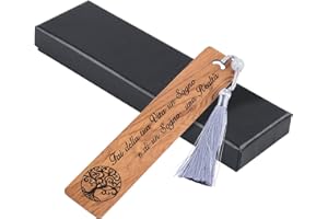 BOFUNX Segnalibri in Legno Naturale Segnalibro Particolare con Nappe Gadget Laurea Idea Regalo Natale Originale per Maestra Insegnanti Studenti Laurea Bomboniere