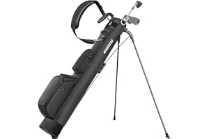 RIOROO Sac de Golf avec Sangle Sac de Golf Séparateur à 2 Voies 3 Poches Sac de Transport de Golf léger et Facile à Transporter pour Le Practice, Le par 3 et Les Parcours Exécutifs