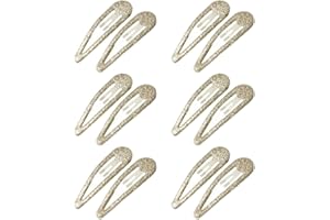 ZEVONDA Glitzer Haar Schnappclips - Metall Haarspangen Bunte Glitzer Pailletten Haarspangen Haarspangen Haarspangen Haarstyling Zubehör für Kleinkinder Kinder Mädchen Frauen, Gold *12