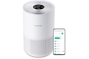 Xiaomi purificatore d'aria 4 Compact air purifier, filtro efficace 3 in 1, intrappola 0,3 micron, PCADR 230 m³/h, aspirazione dell'aria a 360°, adatto per 27 m², monitoraggio in tempo reale, Bianco