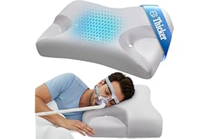 HYDOMI CPAP Memory Foam Pillow for Side Sleeper, Sleep Apnea Pillow for Sleeping, CPAP Nasal Pillows Suit for All CPAP Masks User, Orthopedic Neck Support Pillow Relief Neck Pain for Side Sleepers-King Size