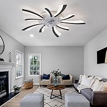 Ventilatore Da Soffitto Con Luce Ycwdcz - 100cm, Telecomando, Motore DC Reversibile, 6 Velocit&agrave;, Per Soggiorno, Cucina