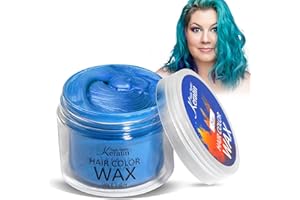 ‎MAGIC MASTER KERATIN Haarfarbe Wachs, Magic Master Keratin Temporäre Frisur Creme Instant farbiger Ton für Männer und Frauen Party, Festival, Cosplay(Blau)