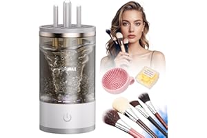 LOZLTX Peak-Upgrade Pinselreiniger Make Up Elektrisch【SGS-Zertifiziert - 20x Reinigungskraft】Pinsel Reinigungsgerät【Perfektes Design - Kompatibel mit allen Bürsten】Exklusiv für Make-up-Fans-Grau