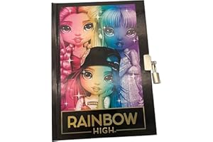 CYPBRANDS Rainbow High- Agenda cadenassé, Secrets, Carnet de notes, Multicolore, Produit officiel (CyP Brands)