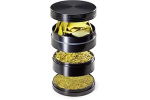 KEMES Grinder Metall 4 teilig Crusher Mühle Kräutermühle