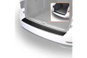 Travall Car Boot Bumper Protector Compatible with Skoda Superb Estate (2015-2023) - Vehicle-Specific Black Smooth Plastic Bumper Protection against Scuffs and Scratches