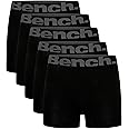 BENCH Mens 'Sutteer' Cotton Boxer Shorts, 5 Pack, Black