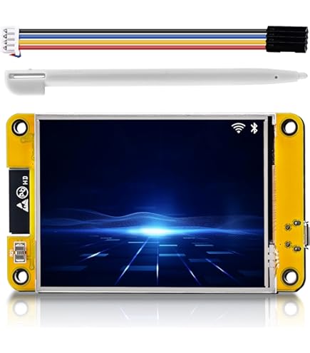 ESP32 240 x 320 ESP32-2432S028 Display, 2,8 inch, ESP32-display, TFT-module, mini-monitor, touchscreen, wifi, bluetooth, compatibel met Arduino/LVGL ESP32, geel