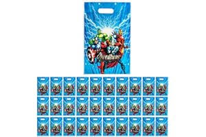 Aisszhao Superhero Party Gift Bag,30pcs Superhero Party Bags,Avenger-Style Gift Bags for Kids Birthday Party,Avenger Parties Bags fillers Gift Bags with Handle for Boys Birthday Cosplay PartySupplies