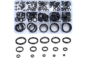 YITYDAMAI Lot de 200 joints toriques - Assortiment de joints toriques en caoutchouc - Rondelles métriques pour réparation automobile hydraulique (15 tailles, noir)