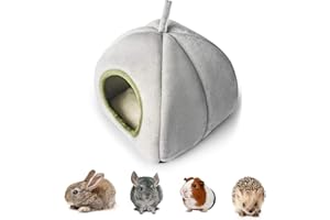 YUNXANIW Guinea Pig Bed, Guinea Pig House For Guinea Pigs, Syrian Hamsters, Chinchillas, Ferrets, Rabbits And Other Small Animals Weighing Less Than 1.4 kg（GRAY）