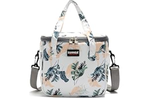 SAMERIO Sacs-Repas Sac à Lunch Boîte à Lunch isolée Boîte à Lunch Organisateur Glacière Sacs à bento pour Le Travail Scolaire/Enfants Filles Garçons Enfants Studen Femmes (Green-L)