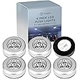 CUQOO LED Touch Lights – 6 Pack Stick-On Battery Operated Puck Lights, Wireless Under Cabinet Lighting for Cupboards, Wardrobes, Kitchen, Stairs & More – Easy to Install & Use