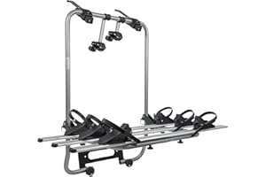 MENABO 38306878 Portabicicletas De Portón Trasero, Plata/Negro, Talla Única