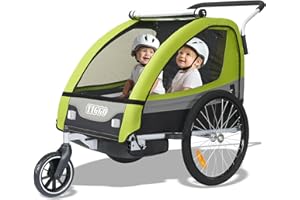 Tiggo Remolque de Bici para niños con Kit de Footing - Verde BT502-D02