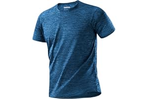 MAGCOMSEN Herren Sportshirt Atmungsaktiv Laufshirt Leichte Trainingsshirt Funktionsshirt Wandershirt Sommer Kurzarm T-Shirt für Männer