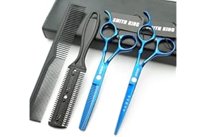 SMITH KING 6.0 Zoll Haarschere Set Haarschneideschere & Ausdünnungsschere mit k?mmen in 1 Satz