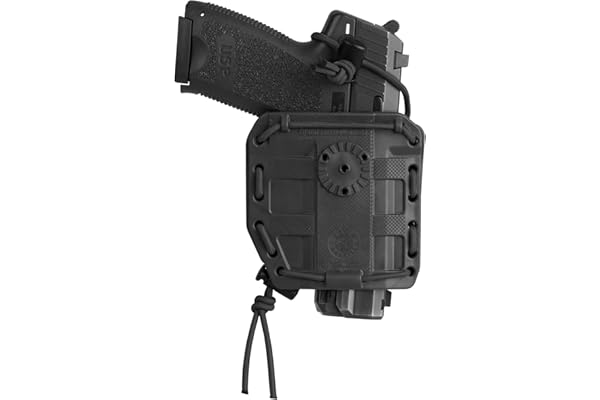 Vega Holster 8BL00 Bungy - Holster tactique en polymère caoutchouté, universel pour armes courtes